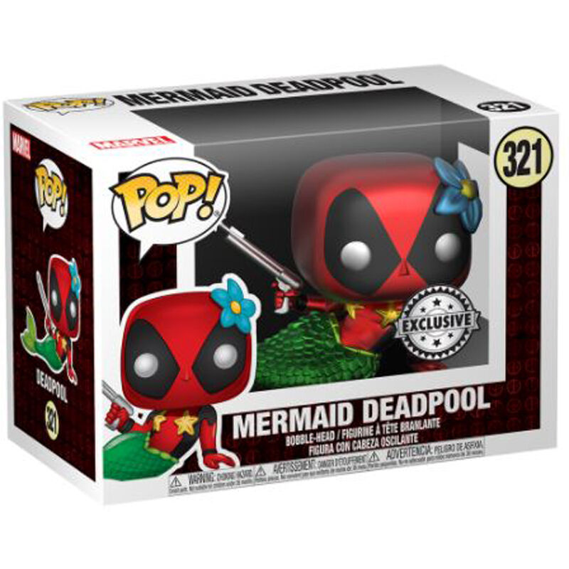 Set figura POP & Tee Marvel Deadpool Mermaid Exclusive L