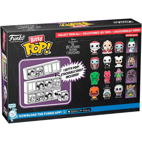 Blister 4 figuras Bitty POP Disney Pesadilla Antes de Navidad Santa Jack