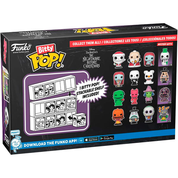 Blister 4 figuras Bitty POP Disney Pesadilla Antes de Navidad Oogie Boogie
