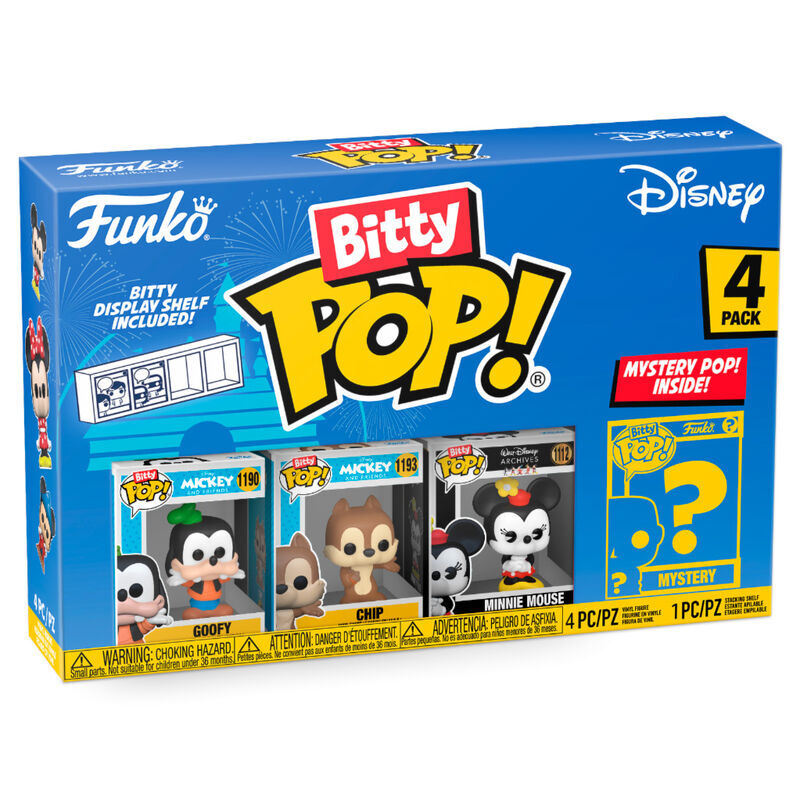 Blister 4 figuras Bitty POP Disney Classic surtido