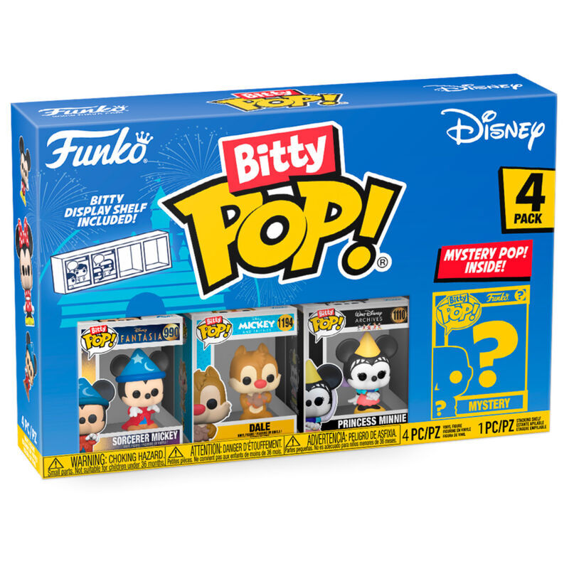 Blister 4 figuras Bitty POP Disney Classic surtido