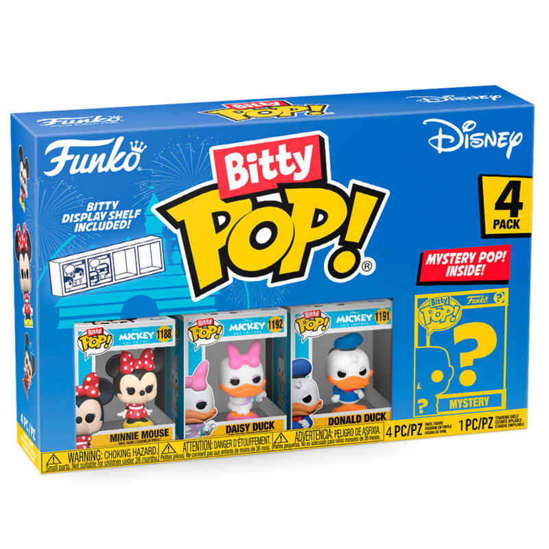 Blister 4 figuras Bitty POP Disney Classic surtido