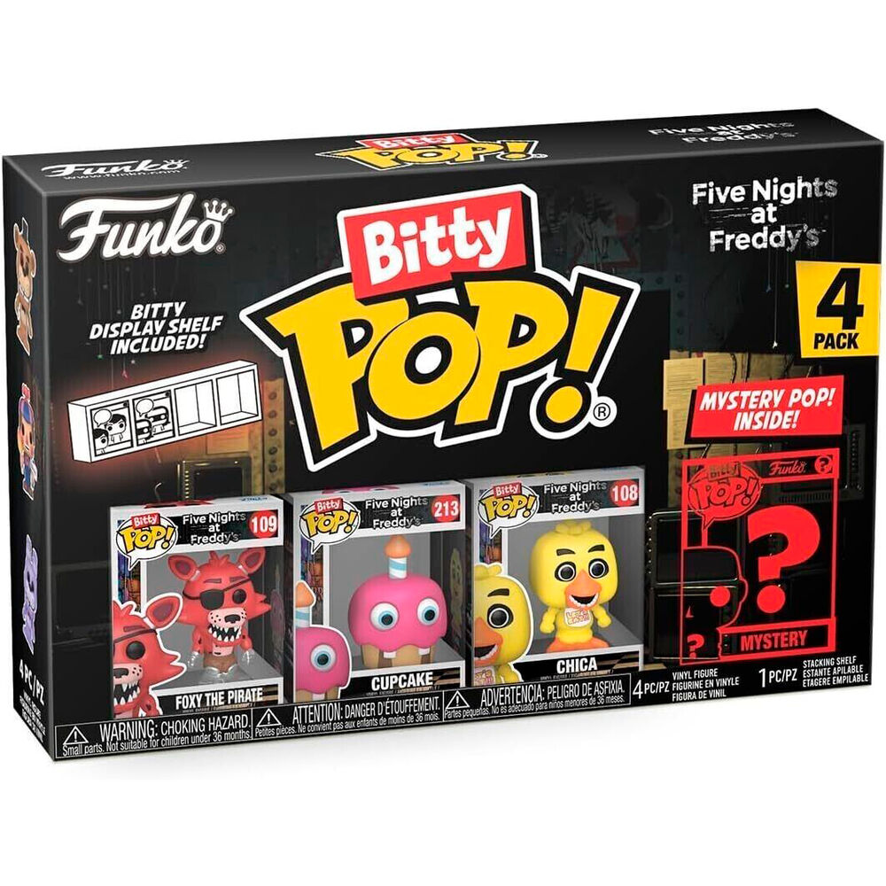Blister 4 figuras Bitty POP Five Nights at Freddys surtido