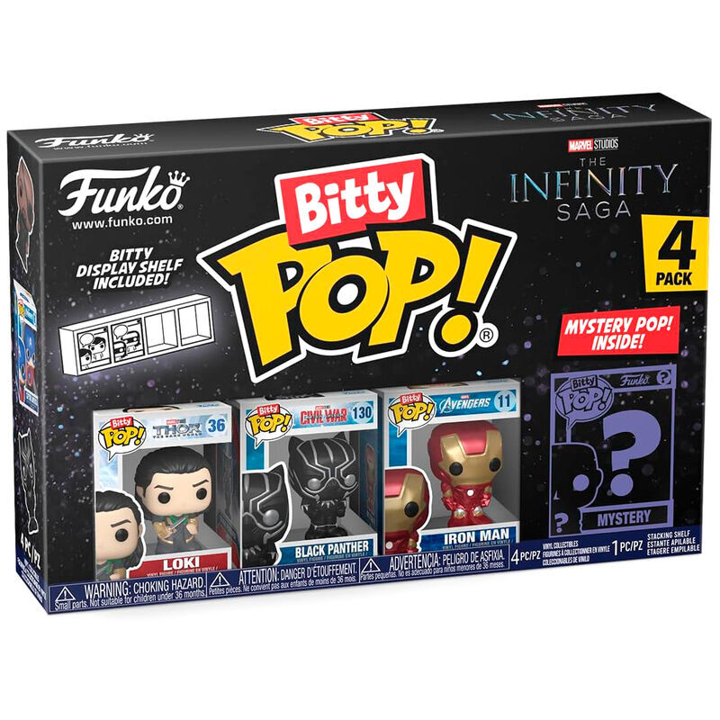 Blister 4 figuras Bitty POP Marvel Los Vengadores Avengers surtido