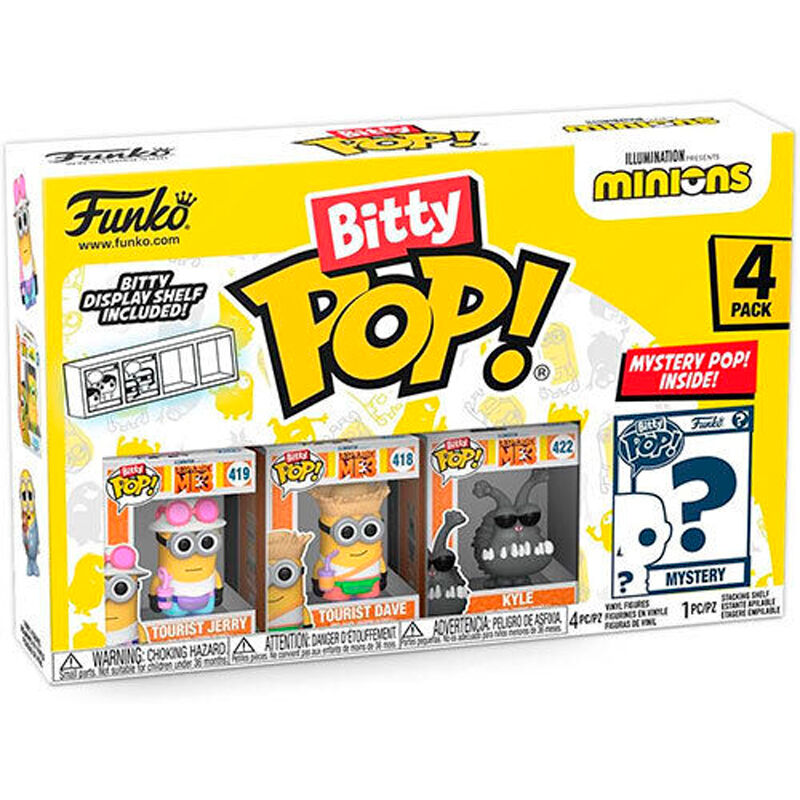 Blister 4 figuras Bitty POP Minions surtido