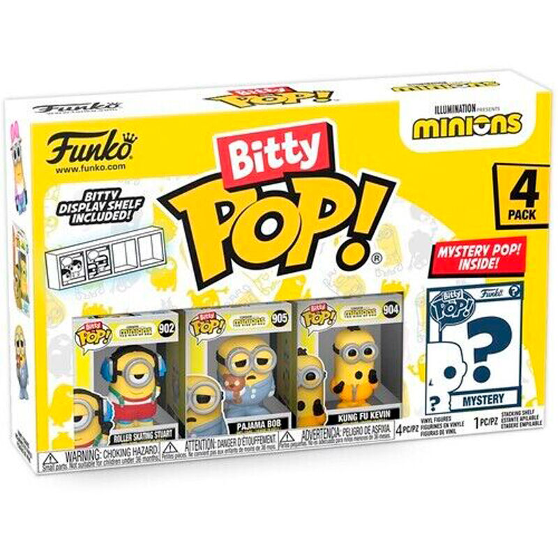 Blister 4 figuras Bitty POP Minions surtido