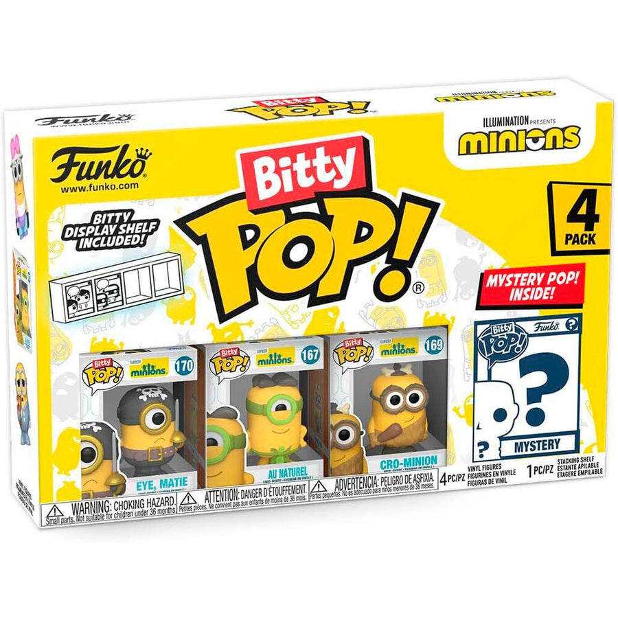 Blister 4 figuras Bitty POP Minions surtido