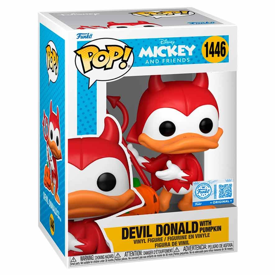 Figura POP Disney Mickey and Friends Devil Donald with Pumpkin 5 + 1 Chase Exclusive