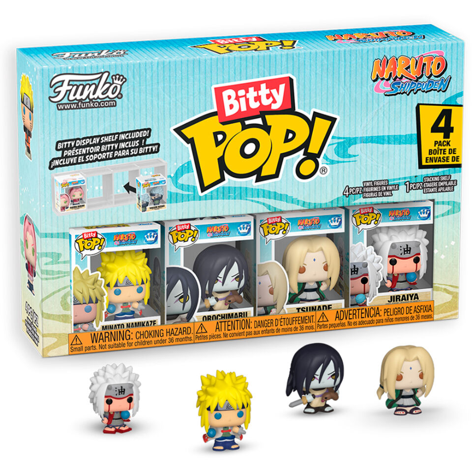 Blister 4 figuras Bitty POP Naruto Shippuden surtido