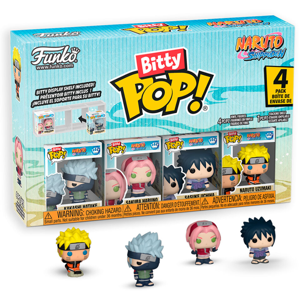Blister 4 figuras Bitty POP Naruto Shippuden surtido