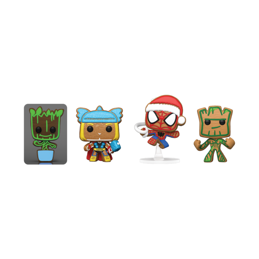 Arbol Navidad con 4 figuras Pocket POP Marvel Tree Holiday Exclusive