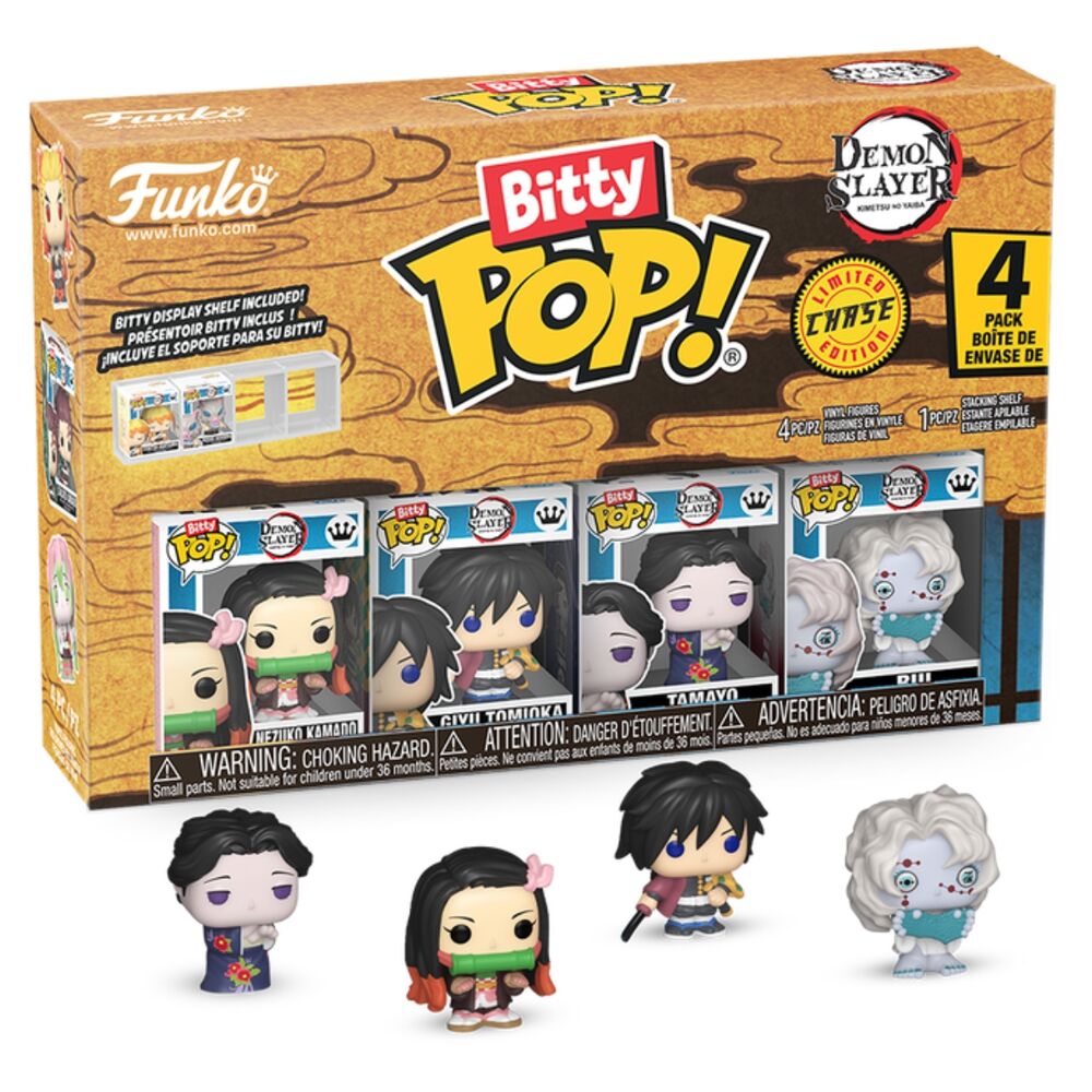 Blister 4 figuras Bitty POP Demon Slayer surtido