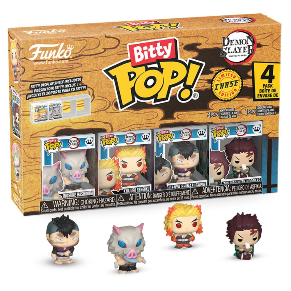 Blister 4 figuras Bitty POP Demon Slayer surtido