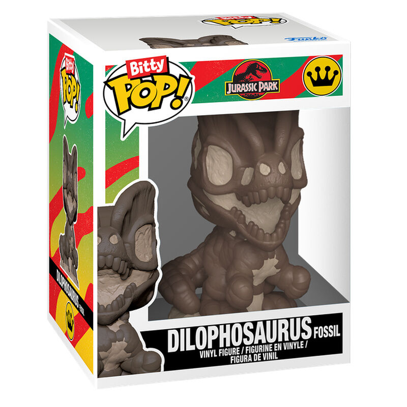 Blister 2 figuras Bitty POP Jurassic Park Tyrannosaurus Fossil & Dilophosaurus