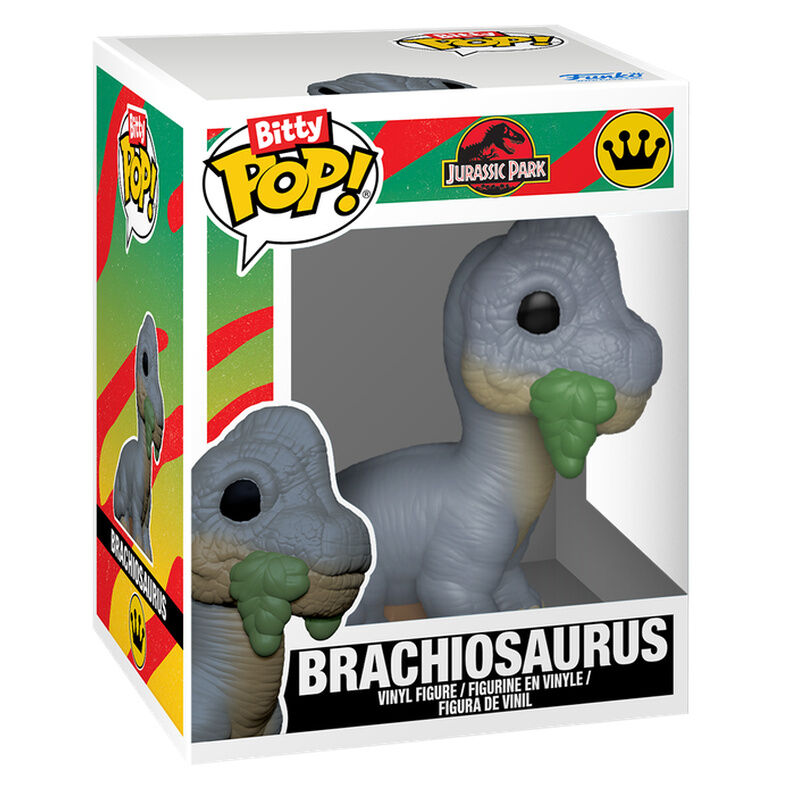 Blister 2 figuras Bitty POP Jurassic Park Velociraptor & Brachiosaurus